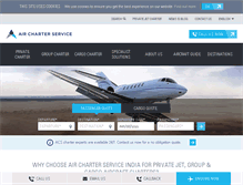 Tablet Screenshot of aircharterservice.co.in