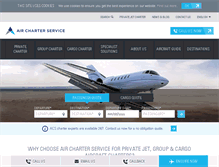 Tablet Screenshot of aircharterservice.com